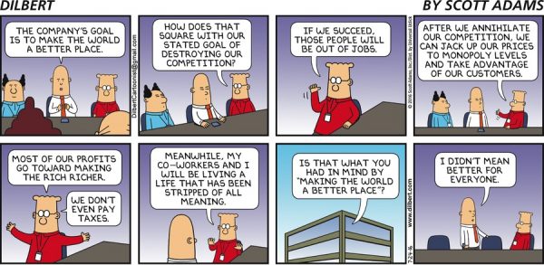 Essence of corporation by Dilbert